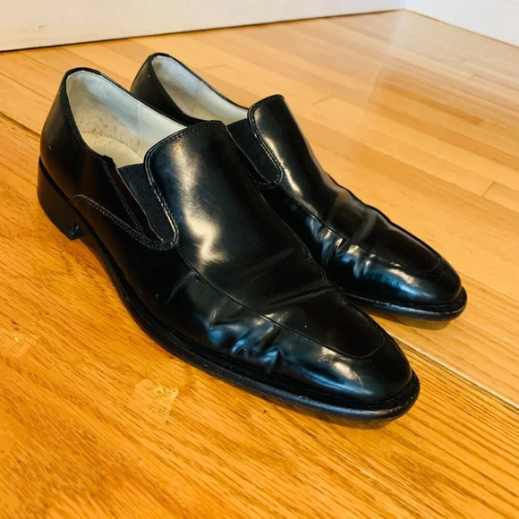 Kenneth Cole New York Mens 7.5 M Leath Slip-On Loafer Dress Shoes Black main image 8